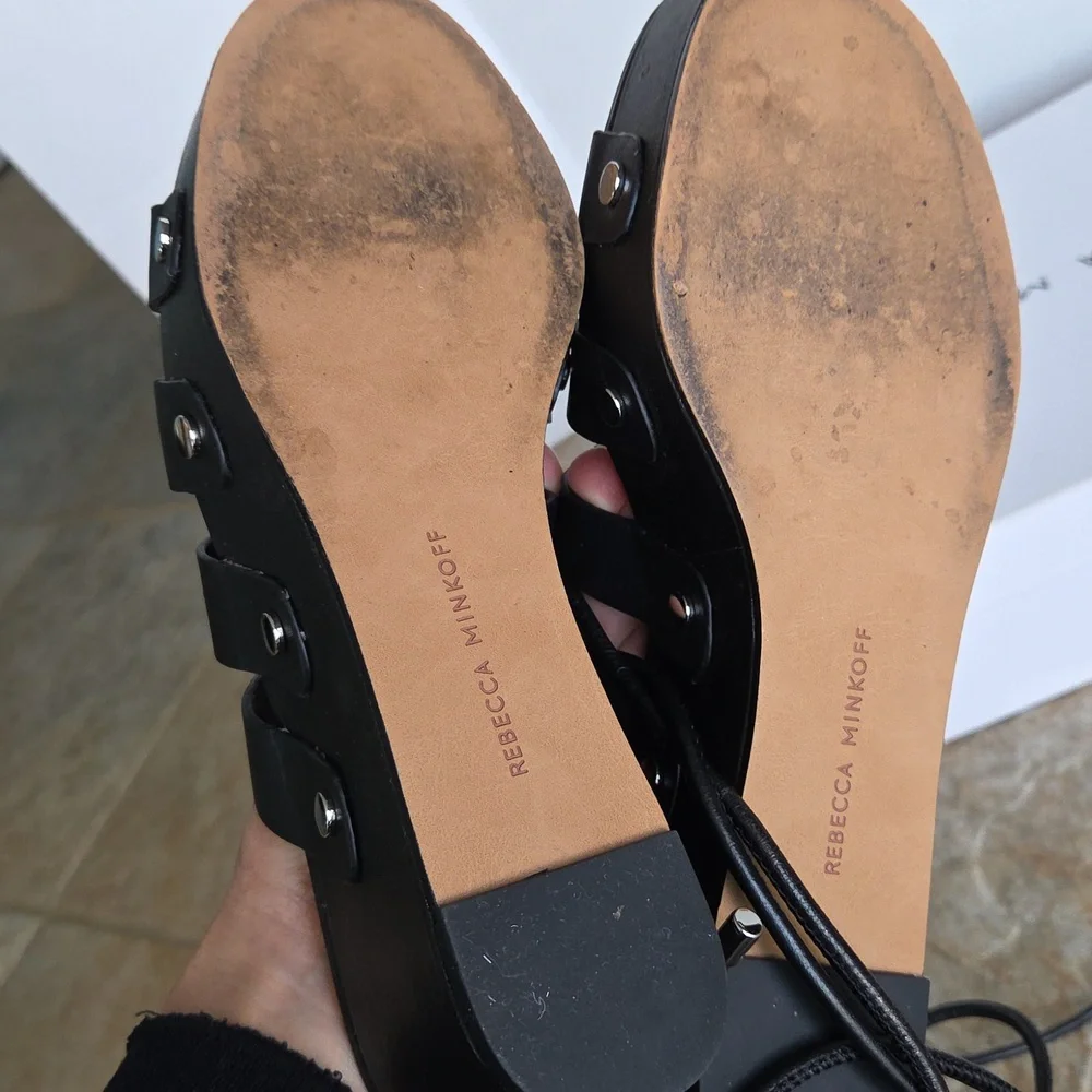 Rebecca Minkoff Black Wedge Iven  Sandals